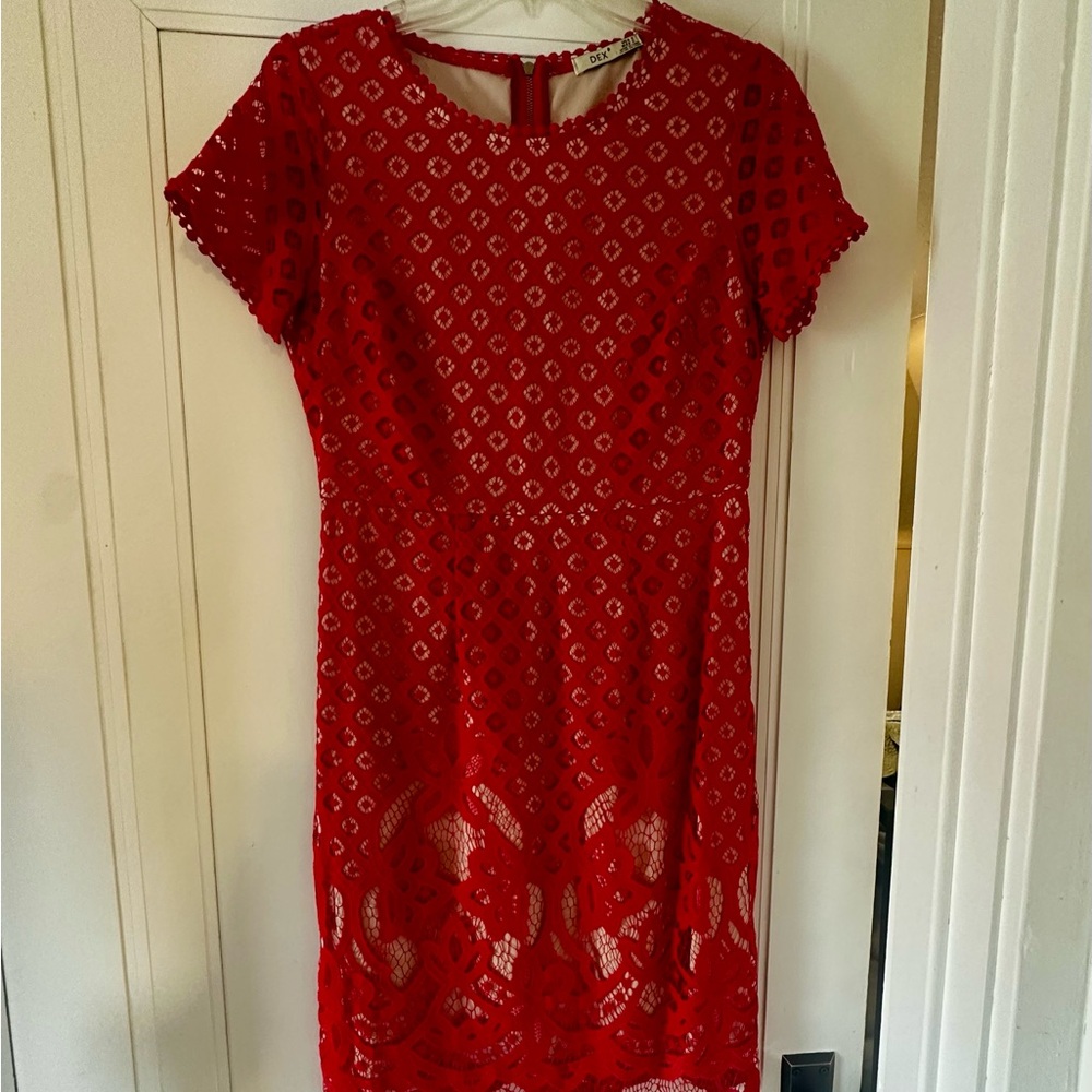 Red Lace Dress Small